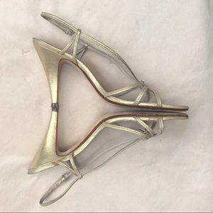 Soft Gold Strappy Heels by BP.